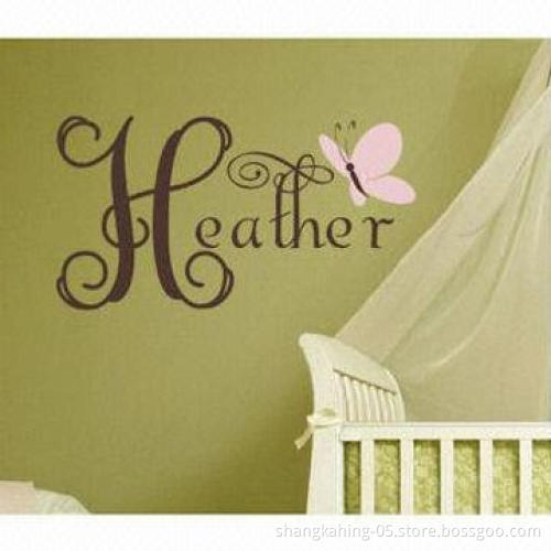 Removable Transfer Film Vinyl Wall Sticker, Eco-friendly, Water-resistant and No Damage to Wall